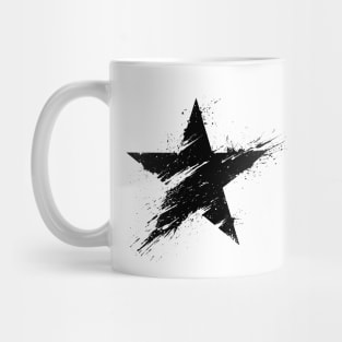 Painted Star - Black Mug